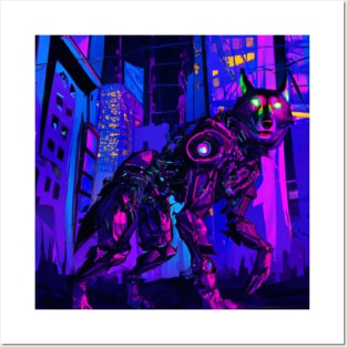 robot wolf Posters and Art